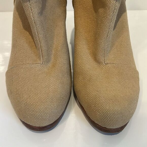 Rag & Bone Newbury Light Tan Canvas/Leather Ankle Boots Size 6.5 - Picture 11 of 16